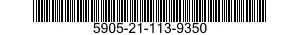 5905-21-113-9350 RESISTOR,FIXED,WIRE WOUND,NONINDUCTIVE 5905211139350 211139350