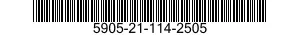 5905-21-114-2505 RESISTOR,FIXED,COMPOSITION 5905211142505 211142505