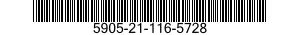 5905-21-116-5728 RESISTOR,FIXED,WIRE WOUND,INDUCTIVE 5905211165728 211165728