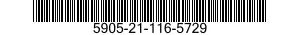 5905-21-116-5729 RESISTOR,FIXED,WIRE WOUND,INDUCTIVE 5905211165729 211165729