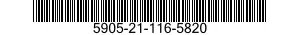 5905-21-116-5820 RESISTOR,FIXED,WIRE WOUND,INDUCTIVE 5905211165820 211165820