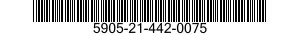 5905-21-442-0075 RESISTOR,FIXED,WIRE WOUND,INDUCTIVE 5905214420075 214420075