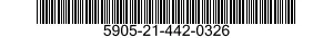 5905-21-442-0326 RESISTOR,FIXED,WIRE WOUND,INDUCTIVE 5905214420326 214420326