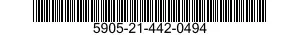 5905-21-442-0494 RESISTOR,FIXED,WIRE WOUND,NONINDUCTIVE 5905214420494 214420494