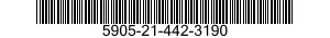 5905-21-442-3190 RESISTOR,FIXED,WIRE WOUND,INDUCTIVE 5905214423190 214423190