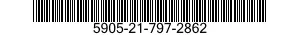 5905-21-797-2862 RESISTOR,FIXED,WIRE WOUND,NONINDUCTIVE 5905217972862 217972862