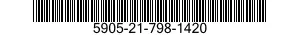 5905-21-798-1420 RESISTOR,VARIABLE,WIRE WOUND,NONPRECISION 5905217981420 217981420