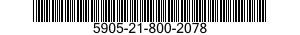 5905-21-800-2078 RESISTOR,FIXED,WIRE WOUND,INDUCTIVE 5905218002078 218002078