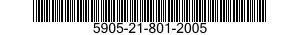 5905-21-801-2005 RESISTOR,FIXED,FILM 5905218012005 218012005