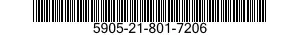 5905-21-801-7206 RESISTOR,FIXED,COMPOSITION 5905218017206 218017206