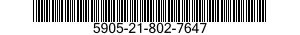 5905-21-802-7647 RESISTOR,FIXED,WIRE WOUND,INDUCTIVE 5905218027647 218027647