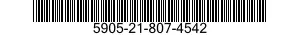5905-21-807-4542 RESISTOR,FIXED,WIRE WOUND,INDUCTIVE 5905218074542 218074542