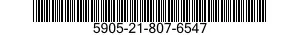 5905-21-807-6547 RESISTOR,FIXED,WIRE WOUND,INDUCTIVE 5905218076547 218076547