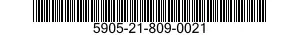 5905-21-809-0021 RESISTOR,FIXED,WIRE WOUND,NONINDUCTIVE 5905218090021 218090021