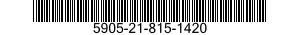 5905-21-815-1420 RESISTOR,FIXED,WIRE WOUND,INDUCTIVE 5905218151420 218151420