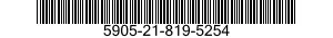 5905-21-819-5254 RESISTOR,FIXED,WIRE WOUND,INDUCTIVE 5905218195254 218195254