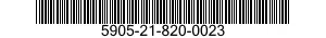 5905-21-820-0023 RESISTOR,FIXED,WIRE WOUND,INDUCTIVE 5905218200023 218200023