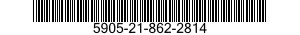 5905-21-862-2814 RESISTOR,FIXED,WIRE WOUND,NONINDUCTIVE 5905218622814 218622814