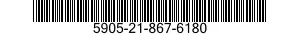 5905-21-867-6180 RESISTOR,FIXED,COMPOSITION 5905218676180 218676180