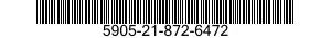 5905-21-872-6472 RESISTOR,FIXED,COMPOSITION 5905218726472 218726472