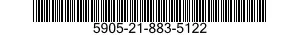 5905-21-883-5122 RESISTOR,FIXED,WIRE WOUND,INDUCTIVE 5905218835122 218835122