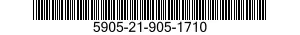 5905-21-905-1710 RESISTOR,FIXED,FILM 5905219051710 219051710