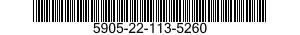 5905-22-113-5260 RESISTOR,VARIABLE,NONWIRE WOUND,NONPRECISION 5905221135260 221135260
