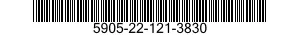 5905-22-121-3830 RESISTOR,FIXED,WIRE WOUND,INDUCTIVE 5905221213830 221213830
