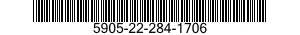 5905-22-284-1706 RESISTOR,FIXED,COMPOSITION 5905222841706 222841706