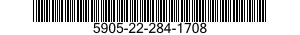 5905-22-284-1708 RESISTOR,FIXED,COMPOSITION 5905222841708 222841708