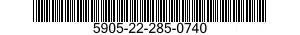 5905-22-285-0740 RESISTOR,VARIABLE,NONWIRE WOUND,NONPRECISION 5905222850740 222850740