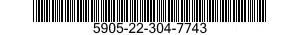 5905-22-304-7743 RESISTOR,FIXED,WIRE WOUND,INDUCTIVE 5905223047743 223047743