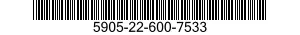 5905-22-600-7533 RESISTOR,FIXED,FILM 5905226007533 226007533