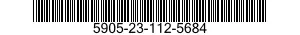 5905-23-112-5684 RESISTOR.1K1/4W. 5905231125684 231125684