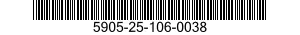 5905-25-106-0038 RESISTOR,FIXED,COMPOSITION 5905251060038 251060038