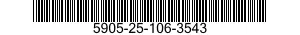 5905-25-106-3543 RESISTOR,FIXED,COMPOSITION 5905251063543 251063543