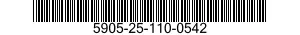 5905-25-110-0542 RESISTOR,FIXED,COMPOSITION 5905251100542 251100542