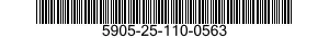 5905-25-110-0563 RESISTOR,FIXED,COMPOSITION 5905251100563 251100563