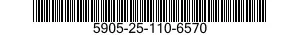 5905-25-110-6570 RESISTOR,FIXED,COMPOSITION 5905251106570 251106570