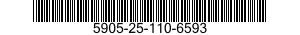 5905-25-110-6593 RESISTOR,FIXED,COMPOSITION 5905251106593 251106593