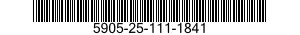 5905-25-111-1841 RESISTOR,FIXED,COMPOSITION 5905251111841 251111841