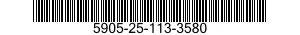 5905-25-113-3580 RESISTOR,VARIABLE,NONWIRE WOUND,NONPRECISION 5905251133580 251133580