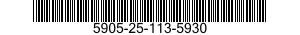 5905-25-113-5930 RESISTOR,VARIABLE,W 5905251135930 251135930