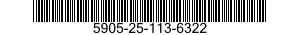 5905-25-113-6322 RESISTOR,VARIABLE,N 5905251136322 251136322