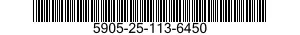 5905-25-113-6450 RESISTOR,VARIABLE,W 5905251136450 251136450