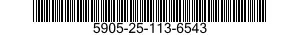 5905-25-113-6543 RESISTOR,FIXED,COMP 5905251136543 251136543