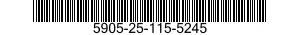 5905-25-115-5245 RESISTOR,FIXED,WIRE WOUND,INDUCTIVE 5905251155245 251155245