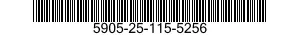 5905-25-115-5256 RESISTOR,FIXED,WIRE WOUND,INDUCTIVE 5905251155256 251155256