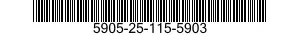 5905-25-115-5903 RESISTOR,FIXED,WIRE WOUND 5905251155903 251155903