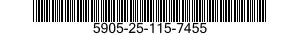 5905-25-115-7455 RESISTOR,FIXED,WIRE WOUND 5905251157455 251157455